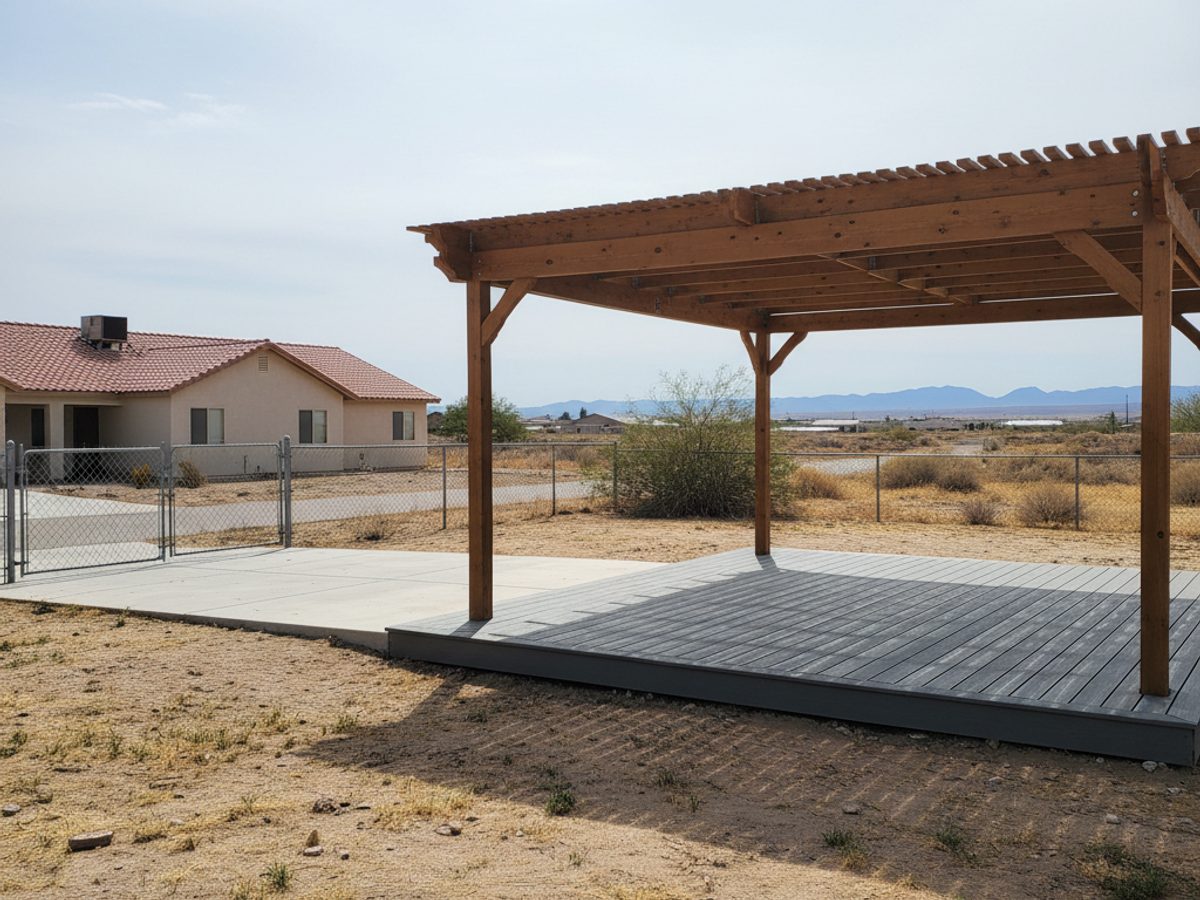 Custom Deck Design completed by Paradise Deck in Henderson, NV